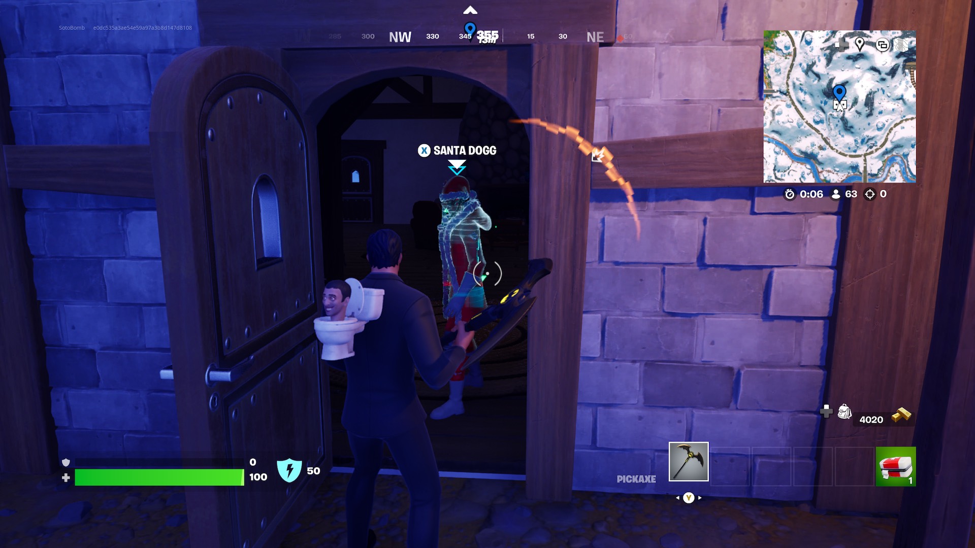 So folgen Sie dem Trail und in Frage des unbekannten Reisenden in Fortnite Winterfest 2024