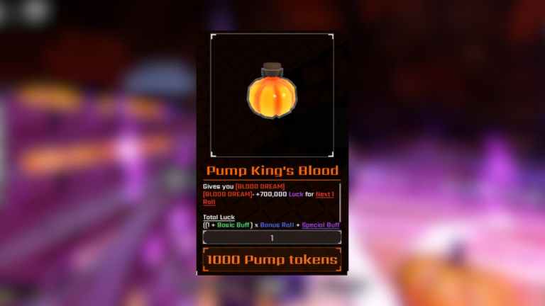 Wie man den Bluttrank des Pumpenkönigs in Sols RNG bekommt