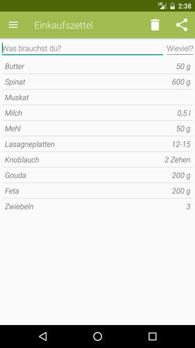 Einkaufszettel