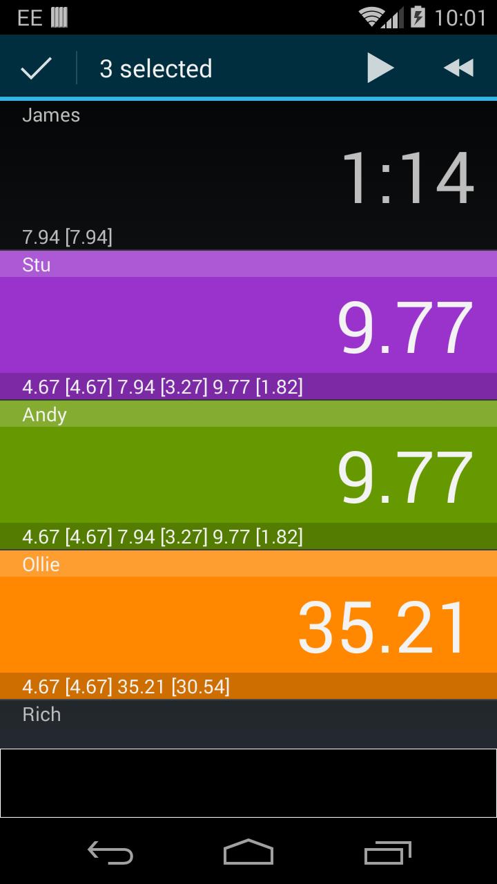 Multiple Stopwatch