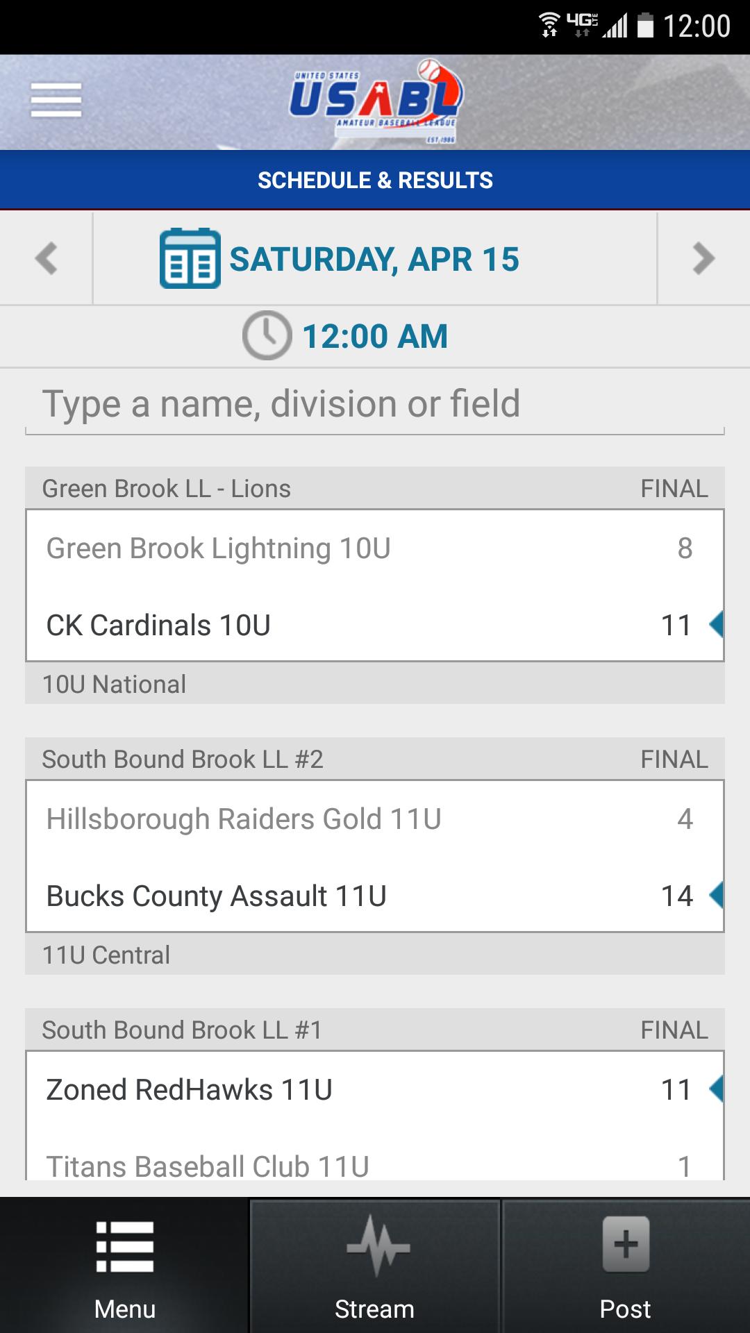 USABL Tournaments