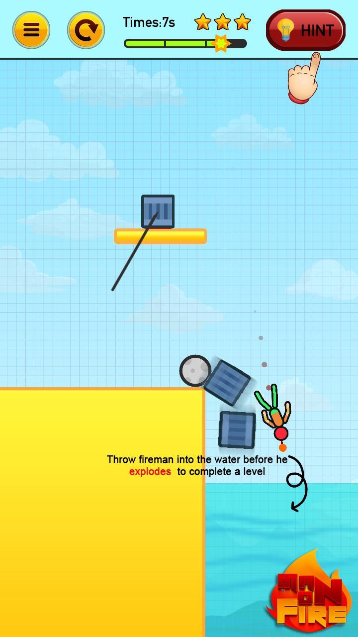 Stickman On Fire : Stickman Games Fun Physics