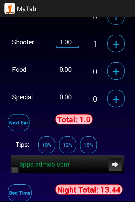 MyTab - Bar Tab