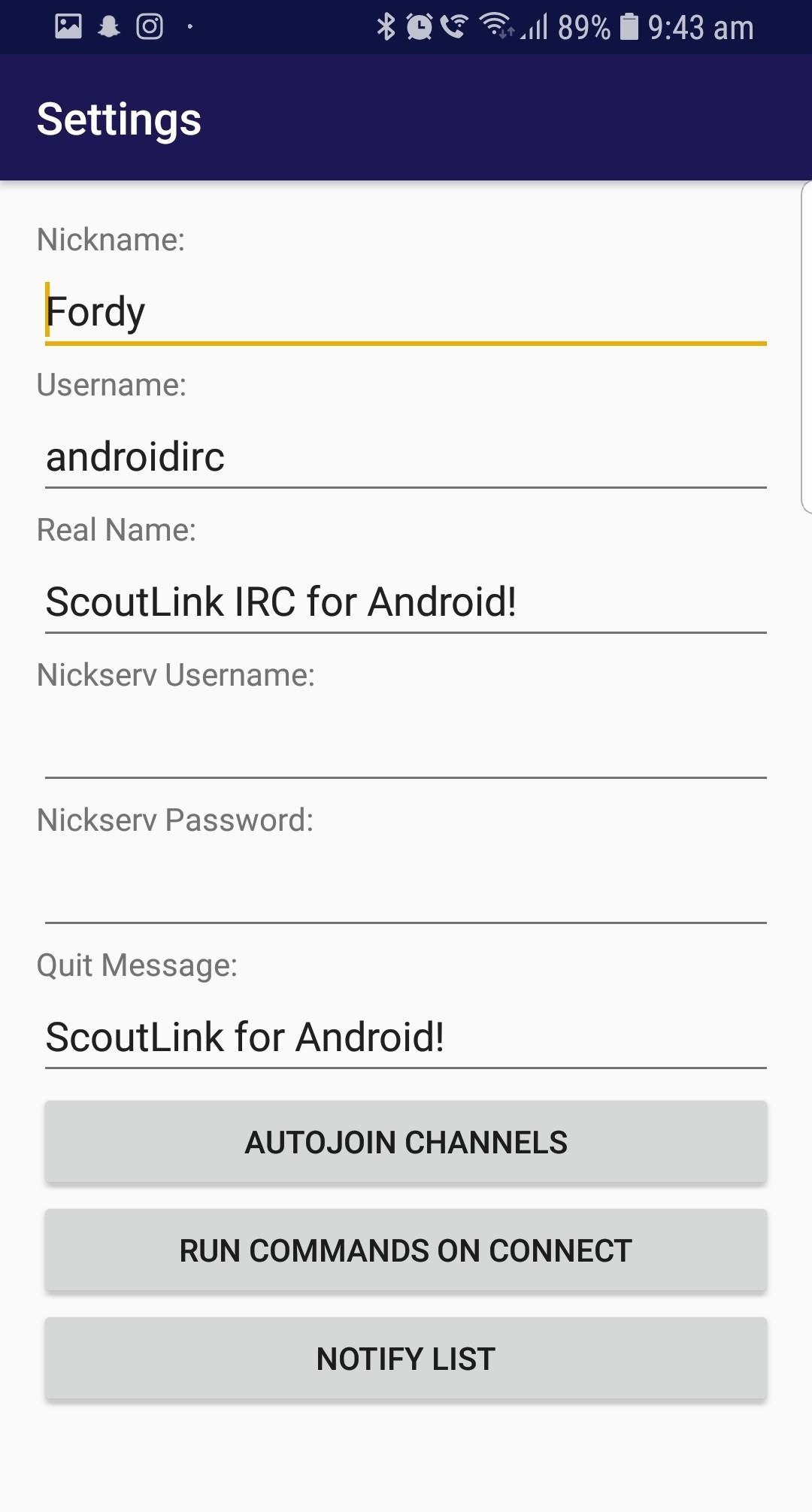 ScoutLink IRC