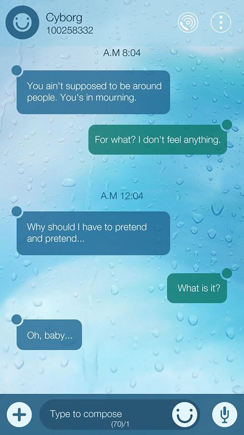 GO SMS PRO WATER THEME