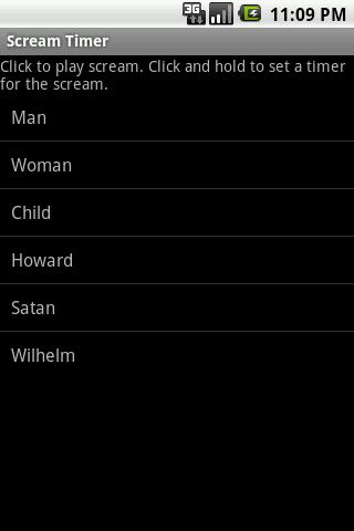 Scream Timer