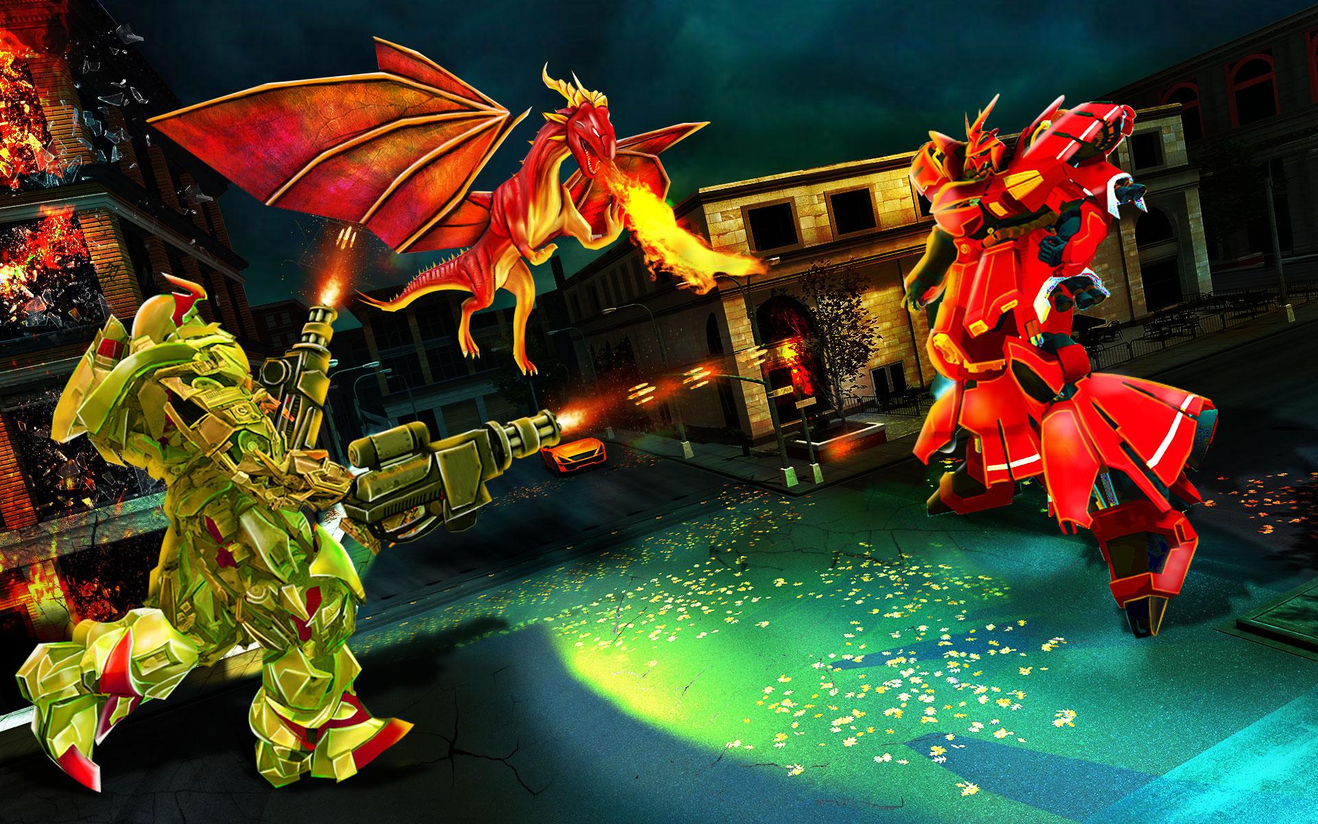 Flying Dragon Robot Bike Games