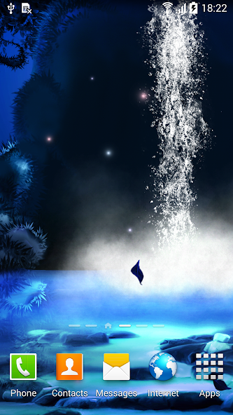 Night 3D Waterfall Wallpaper