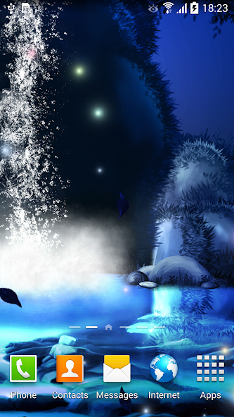 Night 3D Waterfall Wallpaper