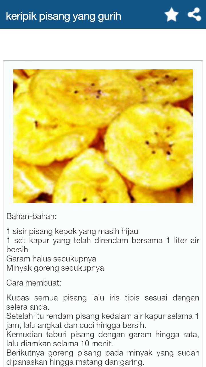 Resep Keripik Pilihan