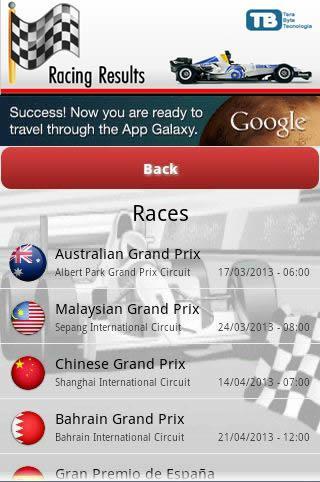 Racing Results 2013