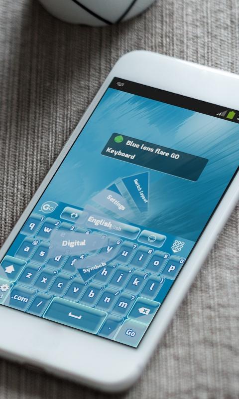 Blue lens flare Keyboard Skin
