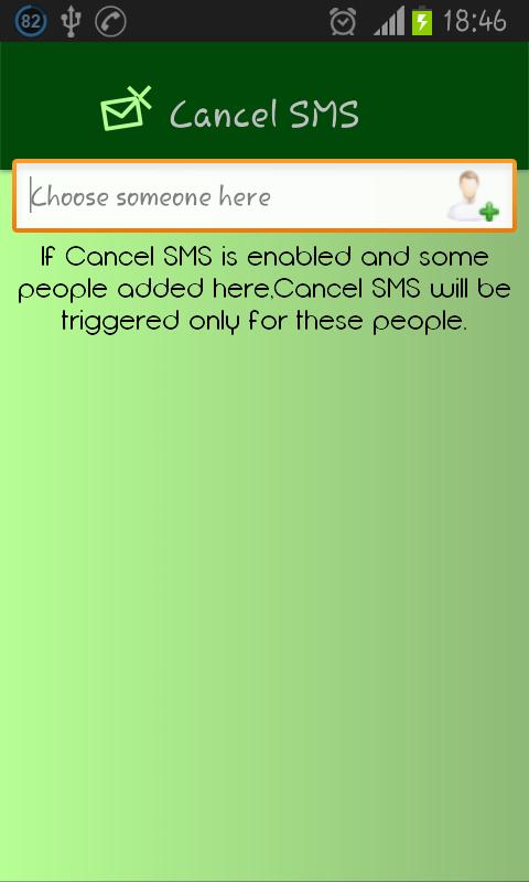 Cancel SMS