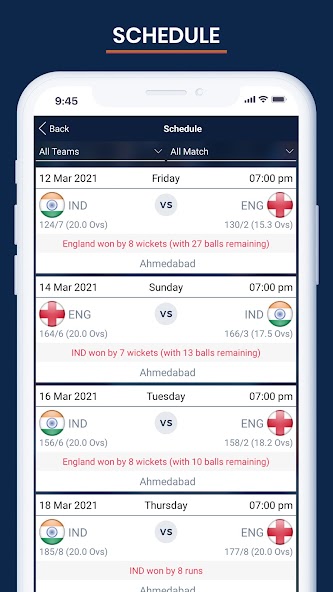 Cricket Live Score & Schedule