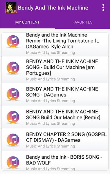 Bendy The Ink Machine - All New Music Lyrics