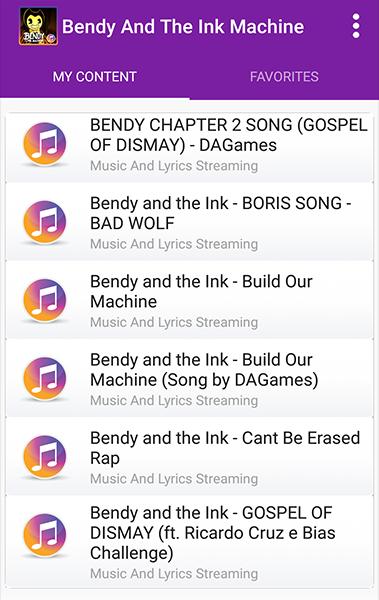 Bendy The Ink Machine - All New Music Lyrics