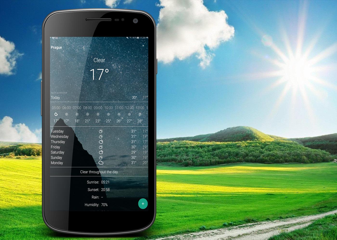 Weather app & precipitation forecast