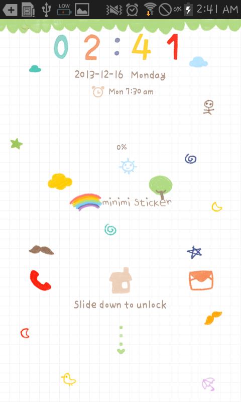 Mini-Me sticky go locker theme