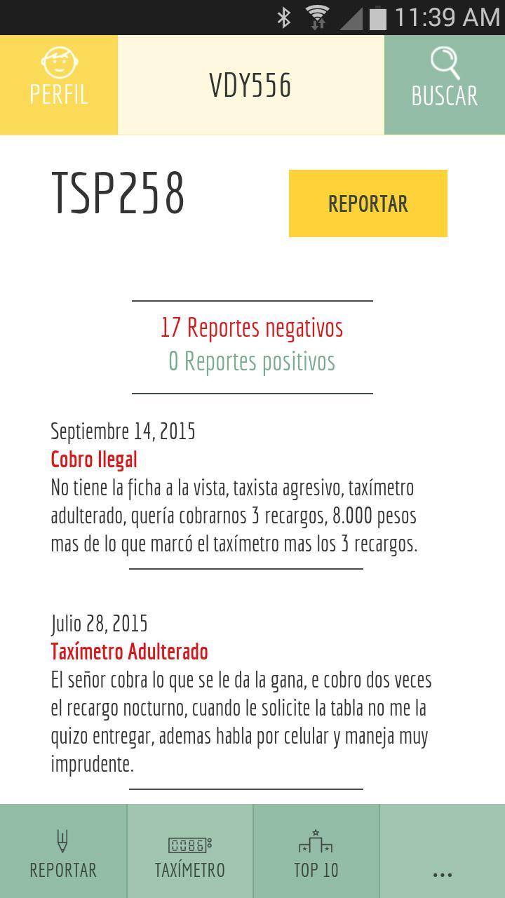 Denuncie al Taxista