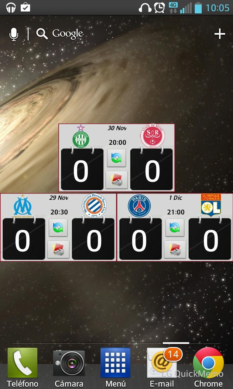Widget Ligue 1 2015/16