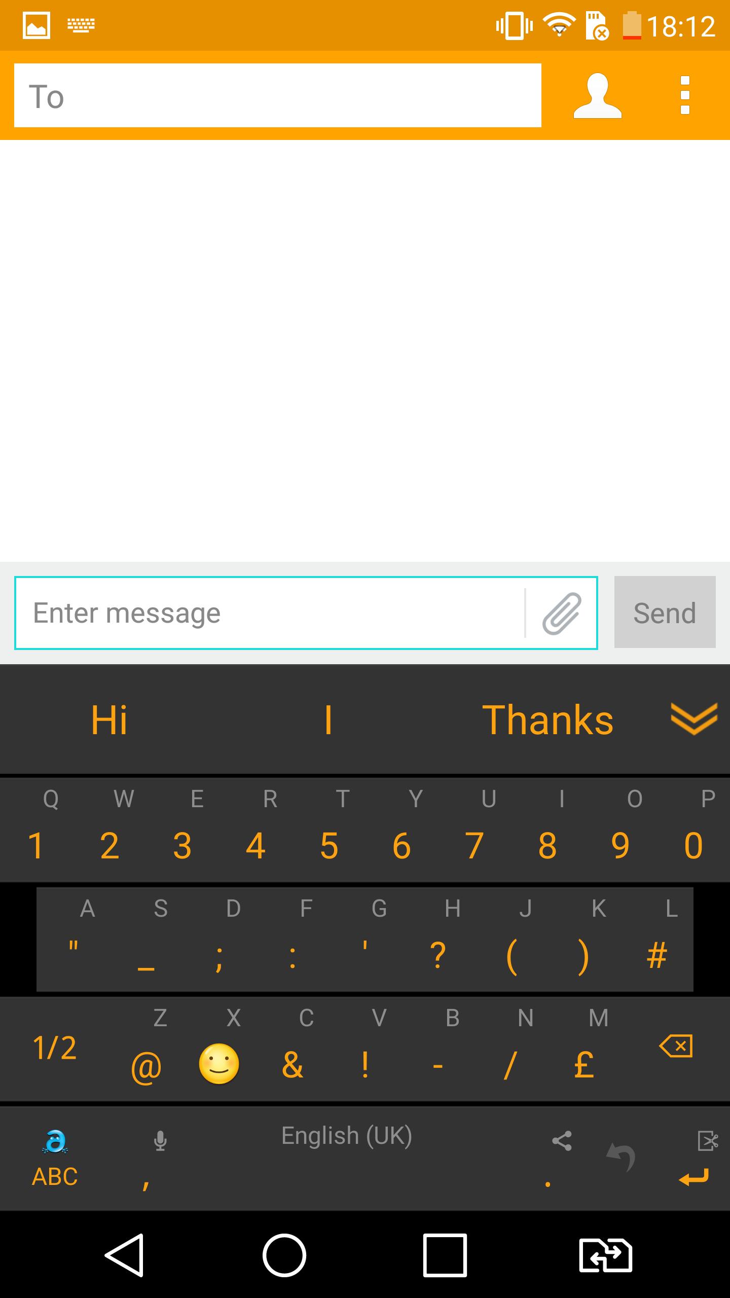 Slate and Amber Keyboard Theme