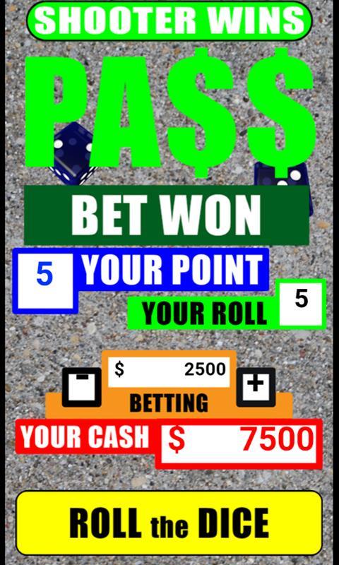 Street Craps Dice Game