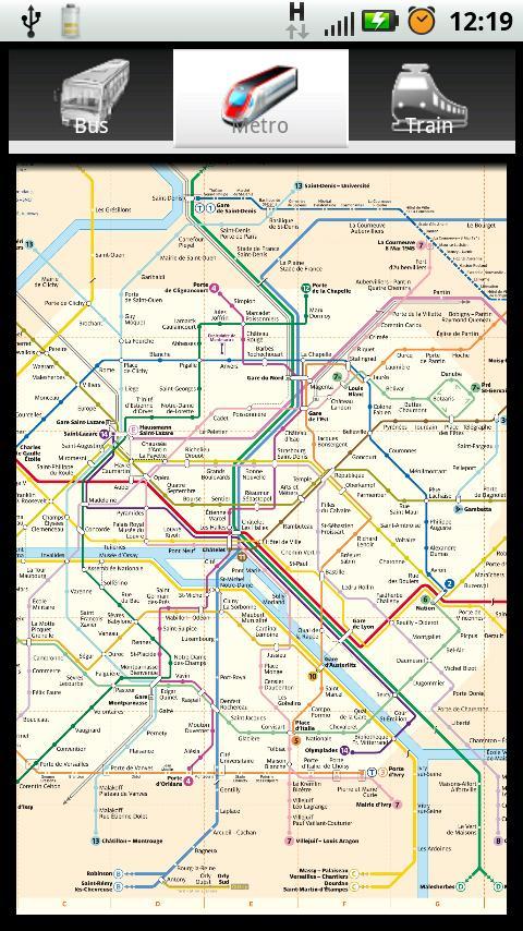 Paris Bus Metro Train Maps
