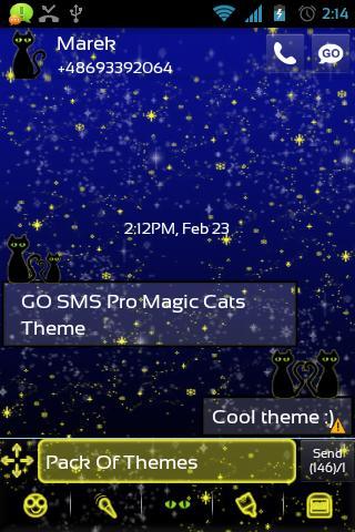 Magic Cats Theme for GO SMS