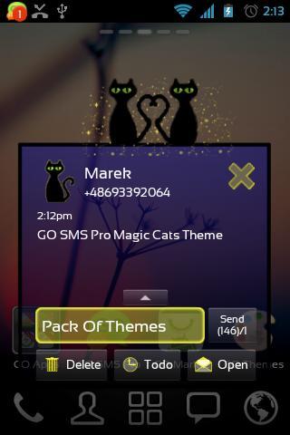 Magic Cats Theme for GO SMS