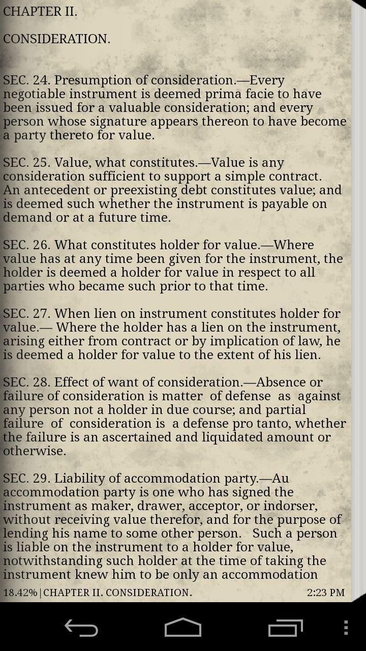 NEGOTIABLE INSTRUMENTS LAW