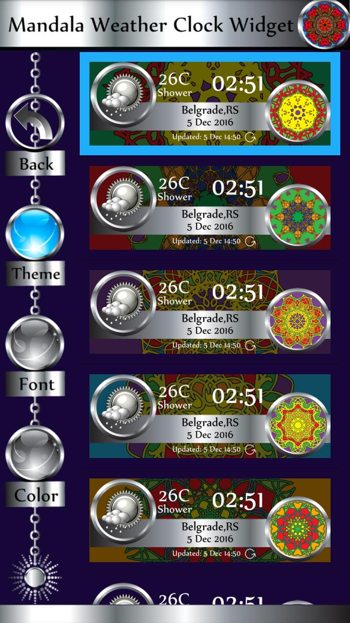 Mandala Weather Clock Widget