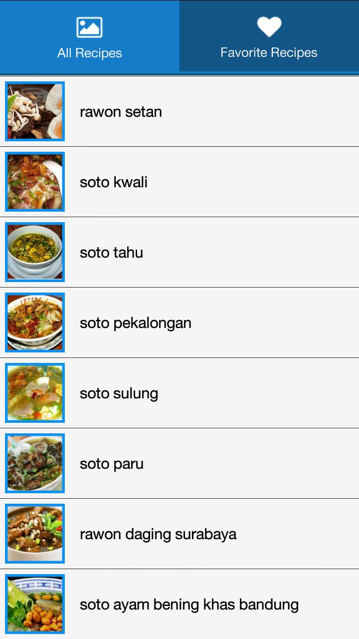 Resep Soto Rawon Pilihan
