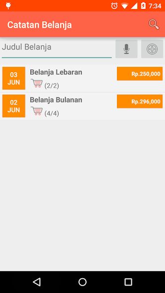 Catatan Belanja