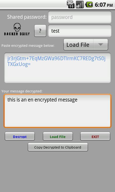 Encrypted Messages