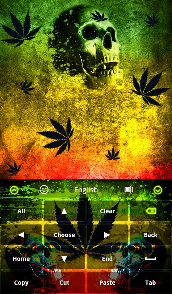 Rasta Skull Keyboard