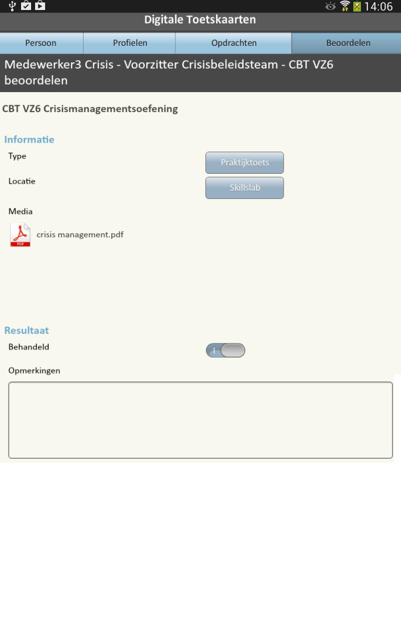 Digitale Toetskaarten App