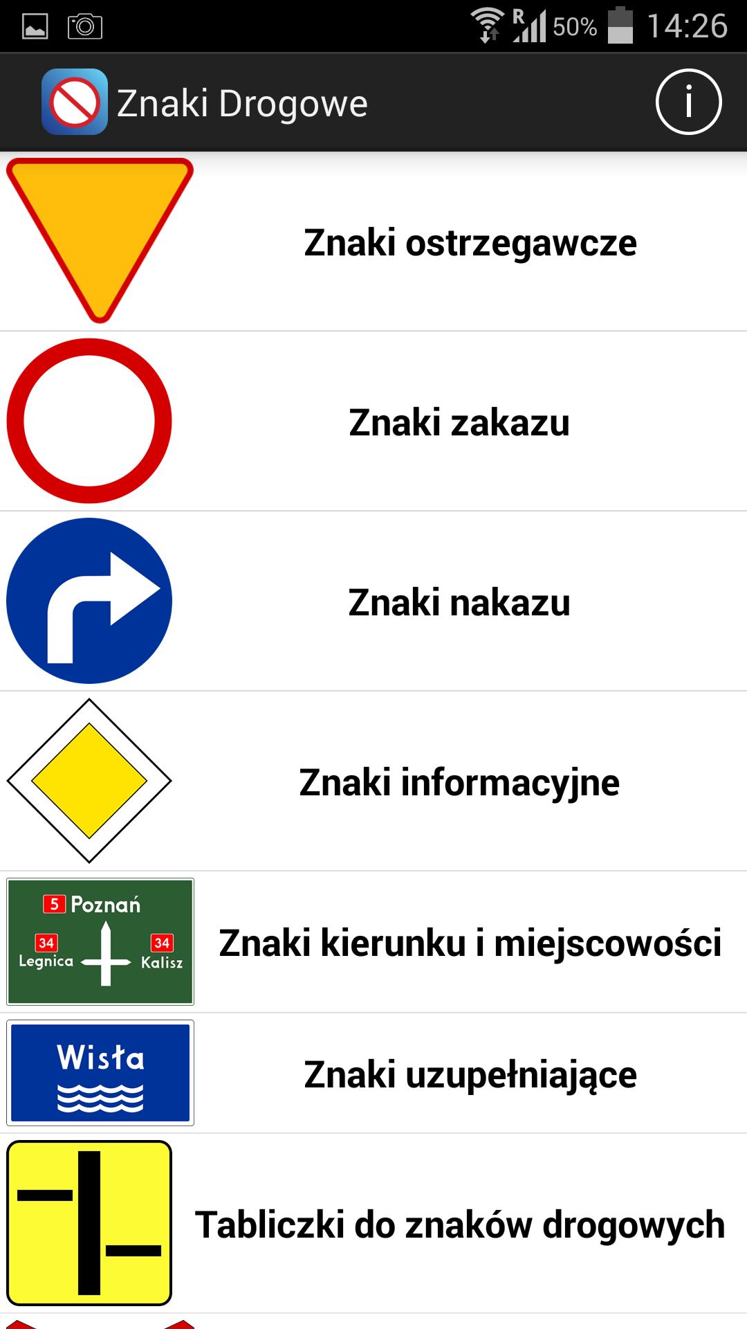 Poznaj znaki drogowe