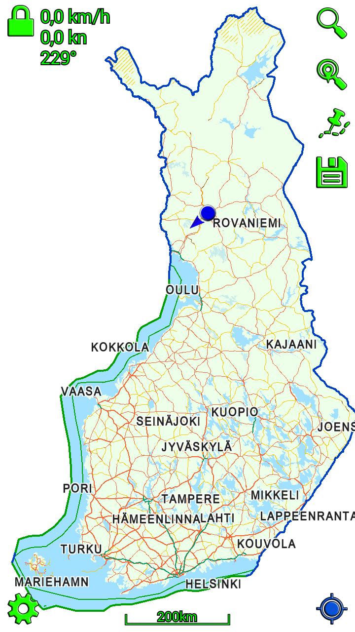 Mapitare Road Map Finland