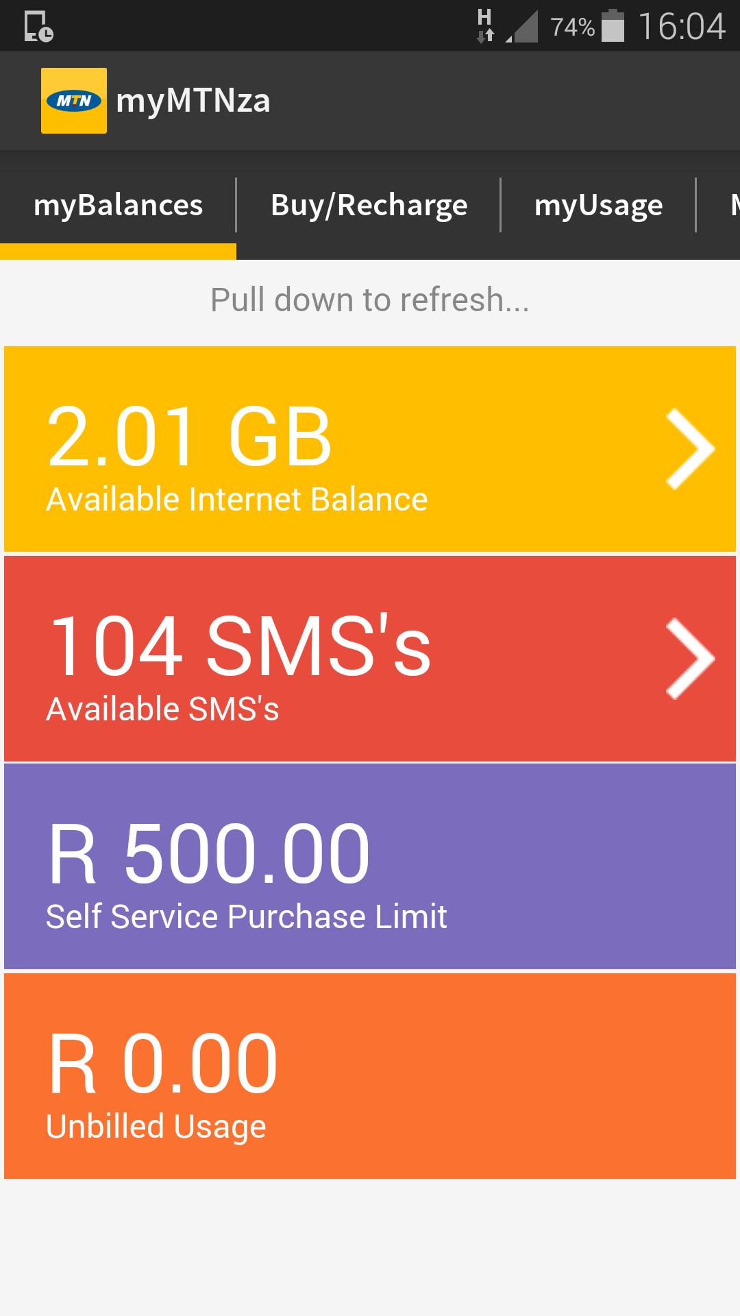 my MTN za