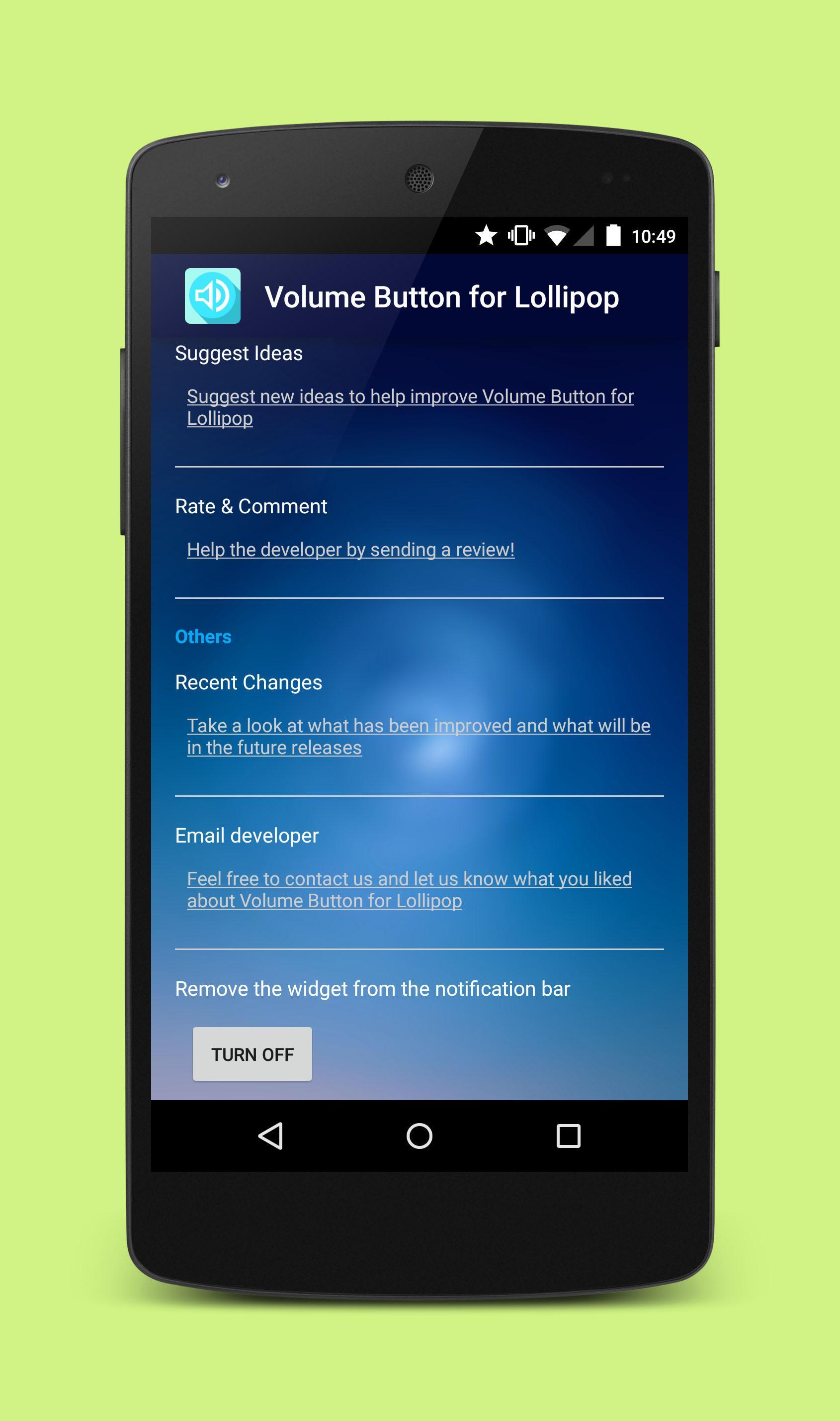 Volume Button for Lollipop