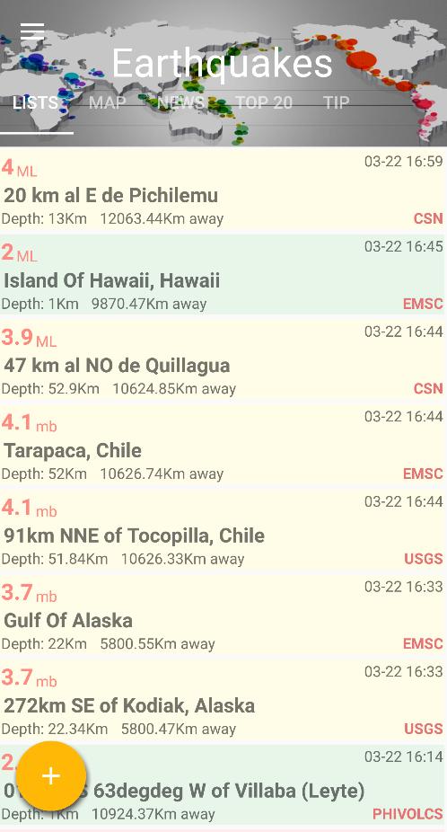 Earthquake Track - Realtime al