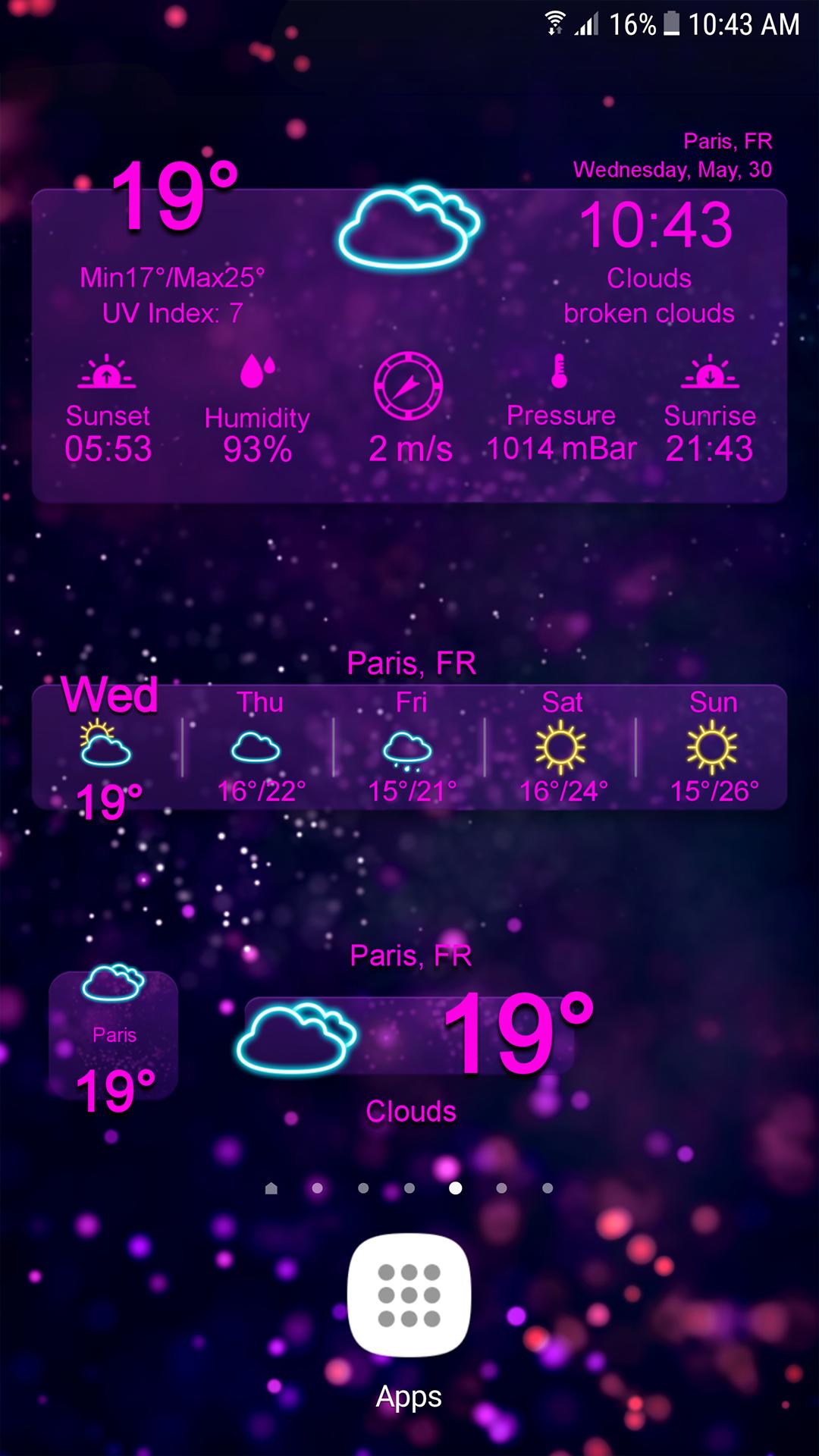 Weather Widget Neon