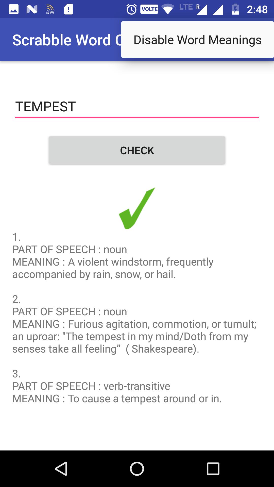 Scrabble Word Checker