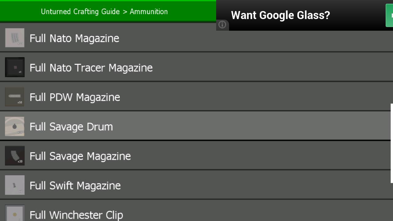 Unturned Crafting Guide