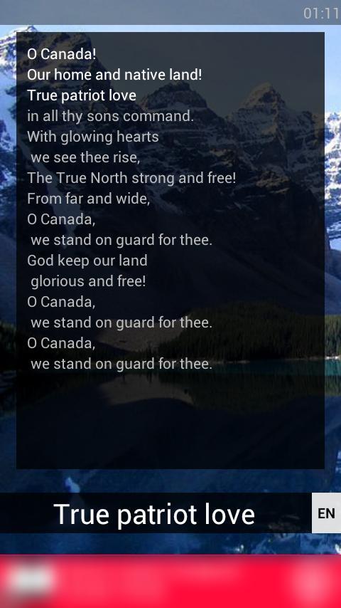 O Canada (anthem of Canada)