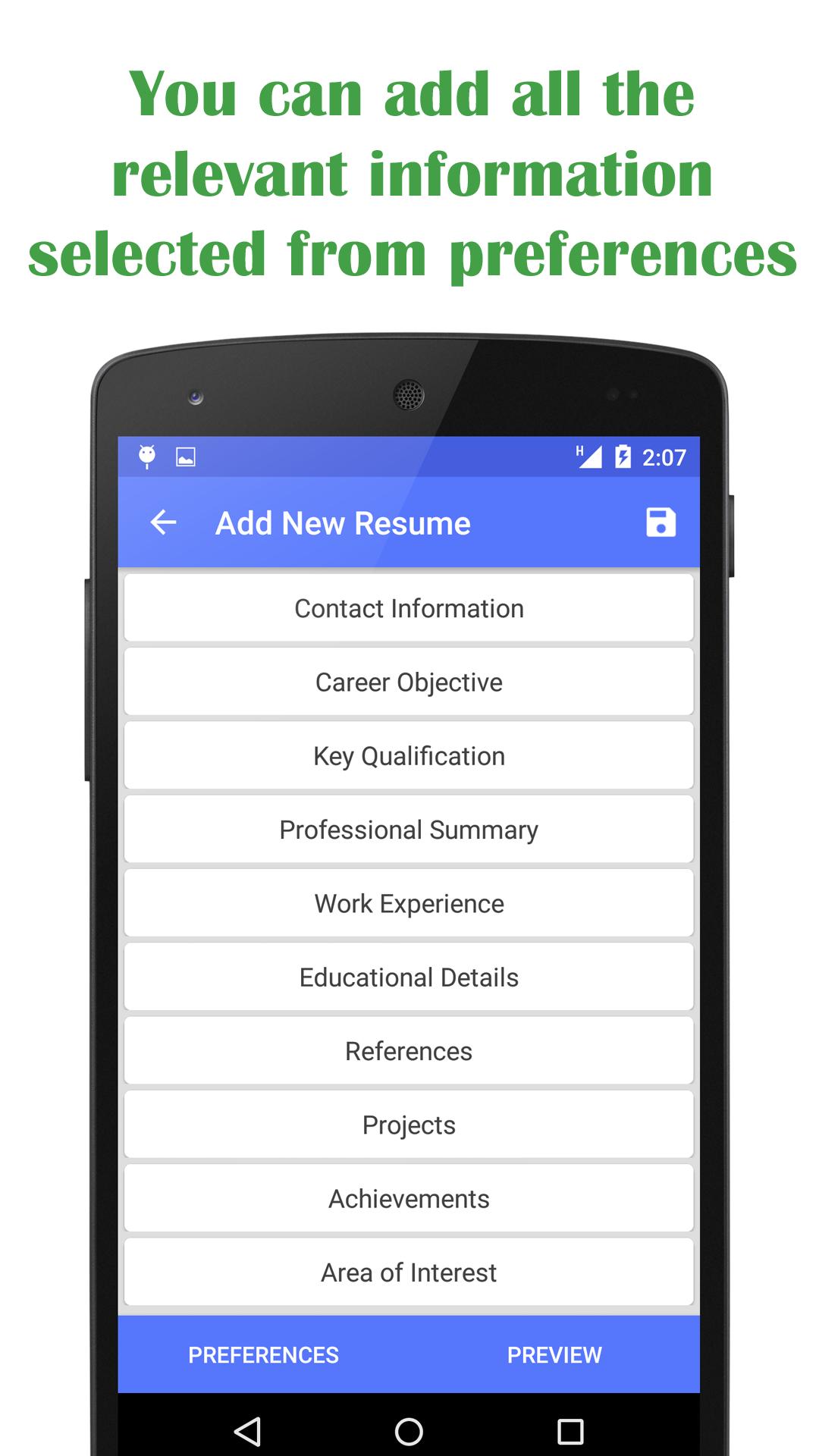 Quick Resume Builder