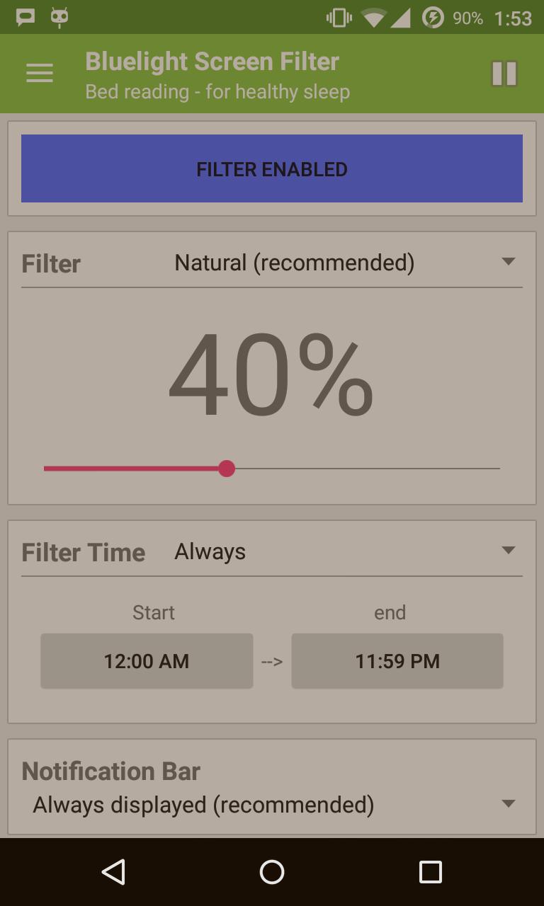 Bluelight Screen Filter