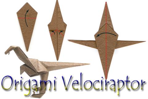 How to fold origami velociraptor