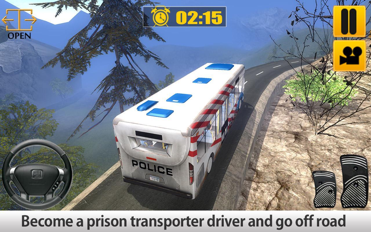 Police Bus Hill Climb Driver