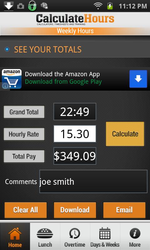 Time Card Calculator-TimeClock